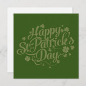 Prettig St. Patrick's Day // Lege Shamrock Wensen Feestdagenkaart (Voorkant / Achterkant)