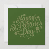 Prettig St. Patrick's Day // Lege Shamrock Wensen Feestdagenkaart (Voorkant)
