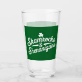 Prettig St. Patrick's Day Lucky Shamrock&Shenaniga Glas (Voorkant)