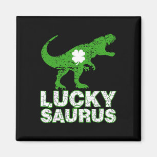 Prettig St. Patrick's Day Luckysaurus Dinosaurus S Magneet