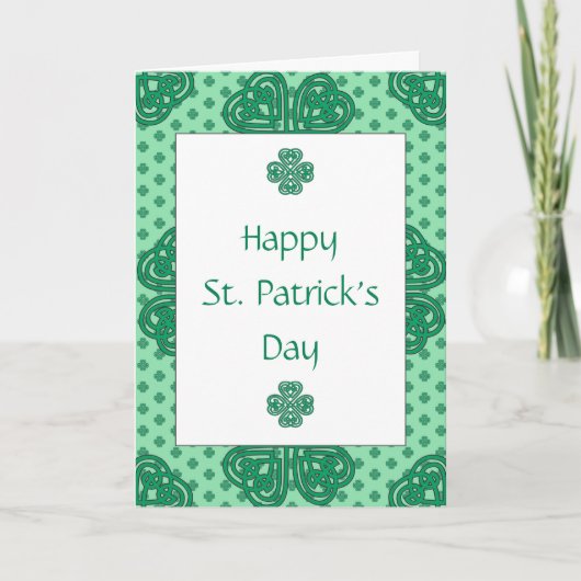 Prettig St. Patrick's Day met Ierse Zegen Feestdagen Kaart (Voorkant)