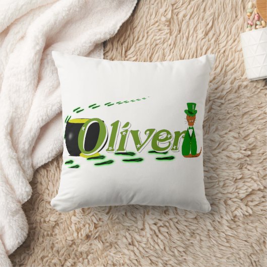 Prettig St. Patrick's Day Oliver Cube Kussen (Deken)