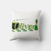 Prettig St. Patrick's Day Oliver Cube Kussen (Achterkant)