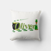 Prettig St. Patrick's Day Oliver Cube Kussen (Voorkant)