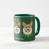 Prettig St. Patrick's Day Pembroke Welsh Corgi Hon Mok (Voorkant rechts)