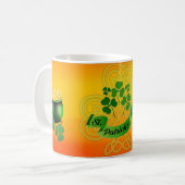 Prettig St Patrick's Day Pot o' Gold Ierland Koffiemok (Voorkant links)