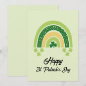 Prettig St. Patrick's Day Regenboog Groen Goud Feestdagenkaart (Voorkant / Achterkant)