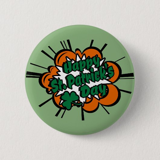 Prettig St. Patrick's Day Ronde Button 5,7 Cm (Voorkant)