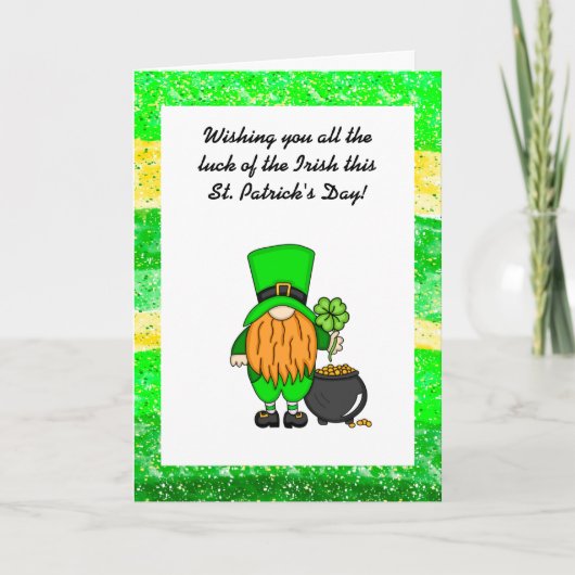 Prettig St. Patrick's Day | Schattige Leprechaun Kaart (Voorkant)
