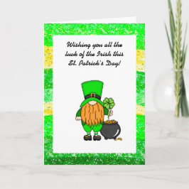Prettig St. Patrick's Day | Schattige Leprechaun Kaart