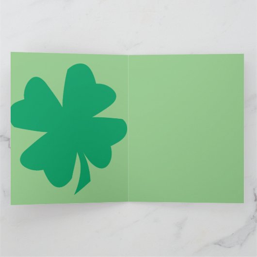 Prettig St Patrick's Day Shamrock Blad Ierse Maatw Kaart (Binnen)