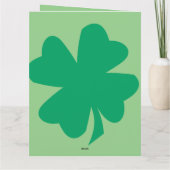 Prettig St Patrick's Day Shamrock Blad Ierse Maatw Kaart (Achterkant)