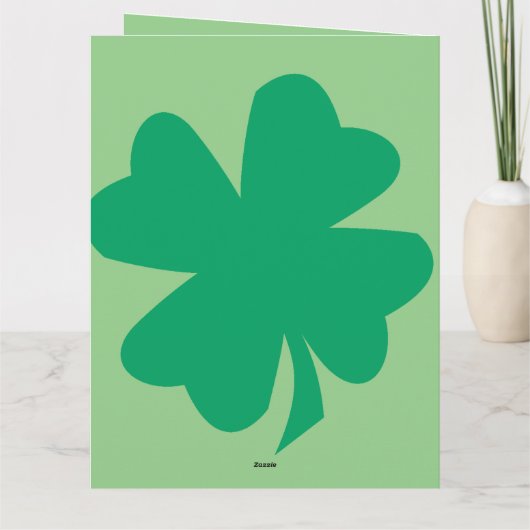 Prettig St Patrick's Day Shamrock Blad Ierse Maatw Kaart (Achterkant)
