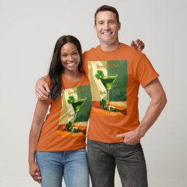 Prettig St. Patrick's Day Shamrock Martini  T-shirt