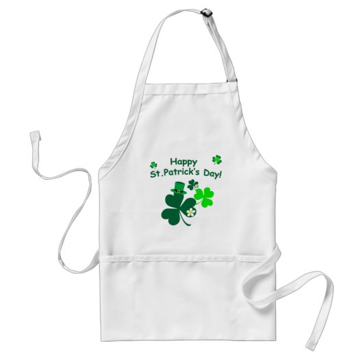 Prettig St. Patrick's Day Standaard Schort (Voorkant)