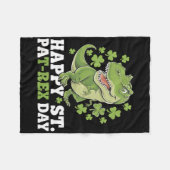 Prettig St. Patrick's Day T-rex en shamrocks St. P Fleece Deken (Voorkant (Horizontaal))
