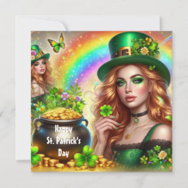 Prettig St. Patrick's Day Vakantiebord Feestdagenkaart