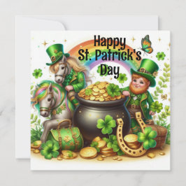 Prettig St. Patrick's Day Vakantiebord Feestdagenkaart