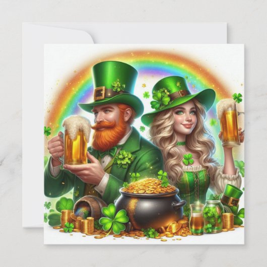 Prettig St. Patrick's Day Vakantiegroetkaart Feestdagenkaart (Voorkant)
