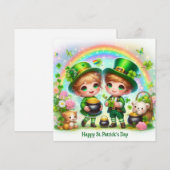 Prettig St. Patrick's Day Vakantiekaart Feestdagenkaart (Voorkant / Achterkant)