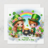 Prettig St. Patrick's Day Vakantiekaart Feestdagenkaart (Voorkant / Achterkant)