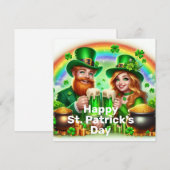 Prettig St. Patrick's Day Vakantiekaart Feestdagenkaart (Voorkant / Achterkant)