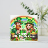 Prettig St. Patrick's Day Vakantiekaart Feestdagenkaart (Staand voorkant)