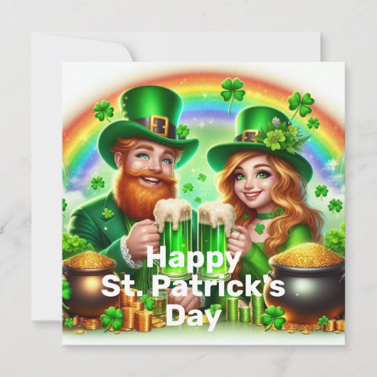 Prettig St. Patrick's Day Vakantiekaart Feestdagenkaart (Voorkant)