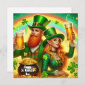 Prettig St. Patrick's Day Vakantiekaart Feestdagenkaart (Voorkant / Achterkant)