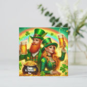 Prettig St. Patrick's Day Vakantiekaart Feestdagenkaart (Staand voorkant)