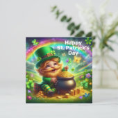 Prettig St. Patrick's Day Vakantiekaart Feestdagenkaart (Staand voorkant)