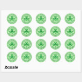 Prettig St. Patrick's Day van aangepaste naam klav Ronde Sticker (Vel)