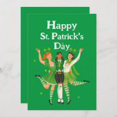 Prettig St. Patrick's Day Vintage  Feestdagenkaart (Voorkant / Achterkant)