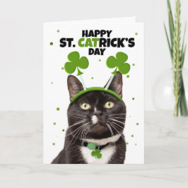 Prettig St. Patrick's Day voor elke kat in hoofdba Feestdagen Kaart