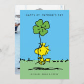 Prettig St. Patrick's Day Woodstock Feestdagenkaart (Voorkant / Achterkant)