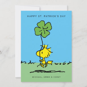 Prettig St. Patrick's Day Woodstock Feestdagenkaart