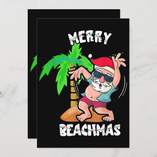 Prettig strand kerstfeest in juli grappige kerstma kaart (Voorkant / Achterkant)