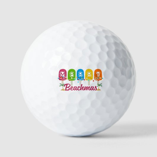 Prettig strandkerstfeest Kerst in juli Golfballen (Voorkant)