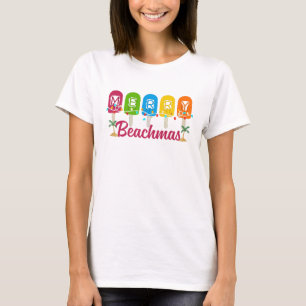 Prettig strandkerstfeest Kerst in juli T-shirt
