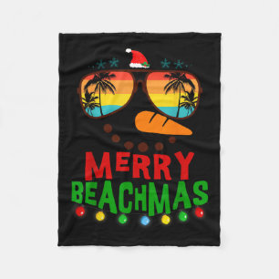 Prettig Strandmas Trocal Kerstmis Hawaï Sneeuwman Fleece Deken
