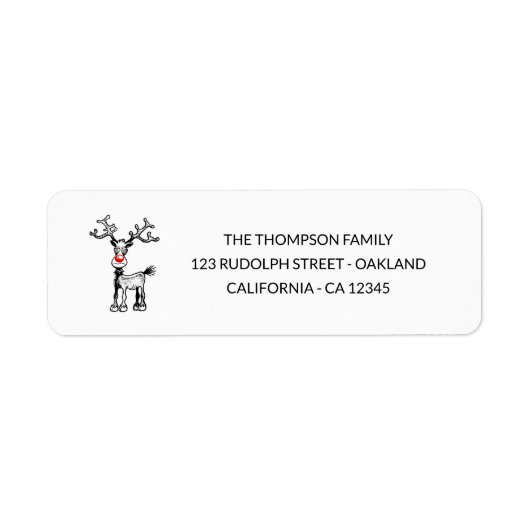 Prettig Stremass met Rudolph Etiket (Voorkant)