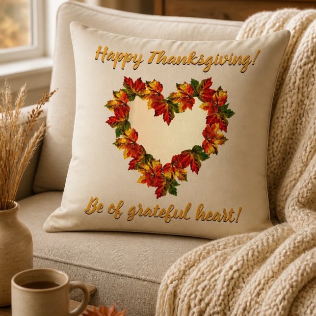 Prettig Thanksgiving! 20"x20" kussen (Creator heeft geüpload)