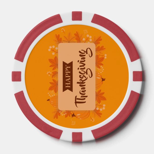 Prettig Thanksgiving 2 Poker Chips (Voorkant)