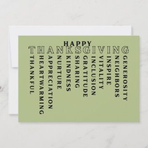 Prettig Thanksgiving-acrosticcard Feestdagenkaart