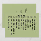 Prettig Thanksgiving-acrosticcard Feestdagenkaart (Voorkant / Achterkant)