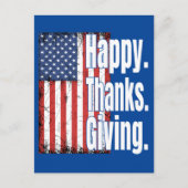 Prettig Thanksgiving Amerikaanse vlag  Briefkaart (Voorkant)