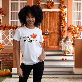Prettig Thanksgiving Aquarel Herfst Esdoornblad Tri-Blend Shirt