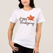 Prettig Thanksgiving Aquarel Herfst Esdoornblad Tri-Blend Shirt (Voorkant)