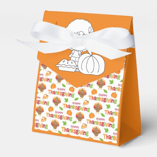 Prettig Thanksgiving  Bedankdoosjes (Voorkant Zijde)