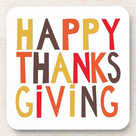 Prettig Thanksgiving! Bier Onderzetter (Voorkant)
